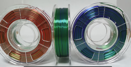 Filamento del color del triple de Tpu del ABS del Pla, filamento 3d de 0.02m m/de 0.05m m