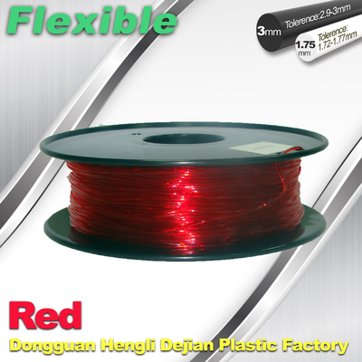 Filamento flexible elástico/de goma 1.75m m/3.0m m 1.3Kg/filamento de la impresora 3d del rollo