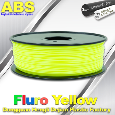 Material fluorescente de la impresión del ABS 3D del filamento de la impresora del ABS 3d para la impresora de escritorio