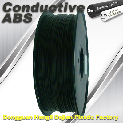 Filamento conductor de la impresora 3d del buen ABS universal de la elasticidad en negro