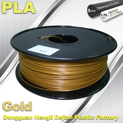 filamento el 100% de la impresora del PLA 3d del oro de 1.75m m/de 3.0m m biodegradable