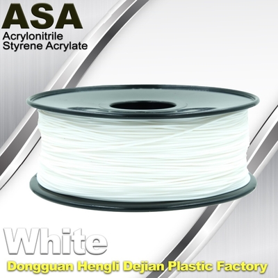 El ultravioleta del filamento de la impresora del ASA 3D resiste colores blancos negros de 1,75/3.0m m