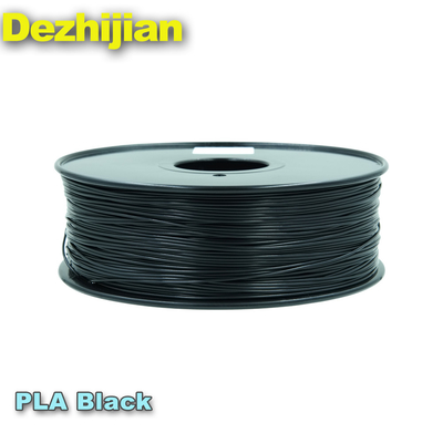 Exactitud dimensional del filamento de la impresora del PLA 3d del ODM +/- 0,03 milímetros carrete de 1 kilogramo 1,75 milímetros de negro