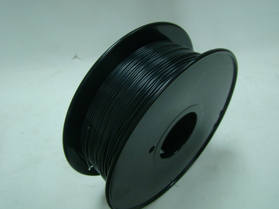 Tira plástica del filamento ignífugo del ABS de la impresora 3D del negro 1.75m m