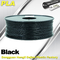 Filamento negro 1.75m m/3.0m m de la impresora del PLA 3d 1,0 kilogramos/rollo