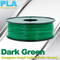 PLA biodegradable 1,75/3,0 milímetros del OEM de 3D de filamentos de la impresora (verde oscuro)