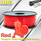 Multicolor rojo del filamento de la impresora del ABS 3D de 1.75m m/de 3m m con buena elasticidad