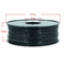 PLA negro del filamento de la impresora 3d temperatura 50℃ de la cama de la calefacción de 1,75 milímetros