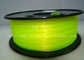 Filamento material del PLA del color del amarillo de la fluorescencia de la impresión de escritorio 3d