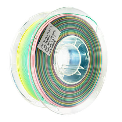 Impresora 3D PINRUI Filamento PLA Matte Rainbow 1.75mm 1kg Multicolores Se ajusta a la mayoría de las impresoras FDM