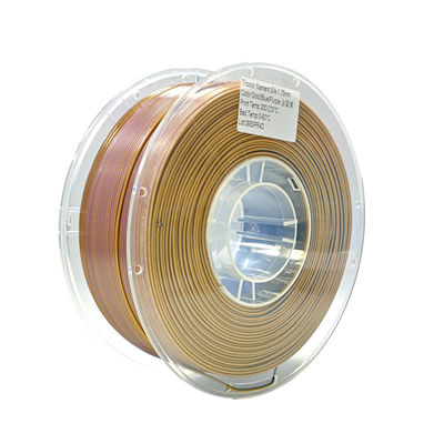 PINRUI Filamento de seda de PLA tricolor 1.75mm 1kg bobina Filamento de seda de PLA tricolor Adapta a la mayoría de las impresoras FDM