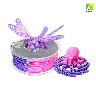 Filamento de la impresora 3D PINRUI, Filamento de PLA de cambio de color a temperatura 1,75 mm, Filamento de impresión 3D enrollado cuidadosamente,
