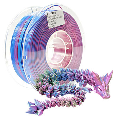 PINRUI Silk Rainbow Pla Filamento de plástico de 1.75 mm Filamentos 3D 1.75 mm Color mágico PLA Filamento de barra de plástico PLA