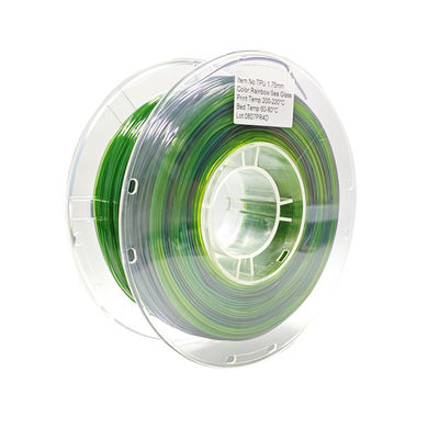 PINRUI Impresora 3D flexible Filamento verde 8 colores 1,75 mm 3 mm 1,0 kg Tipo de HP Muy flexible