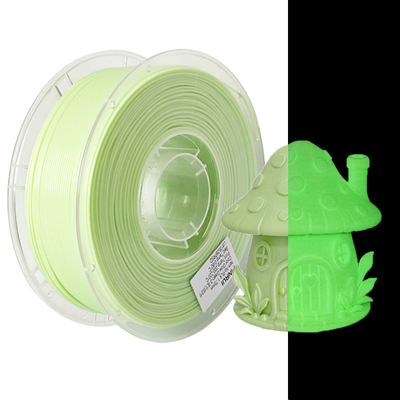 PinRUI Filamentos de PLA brillantes en la oscuridad de color verde claro 3D están disponibles para la venta