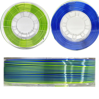 1.75m m color dual del filamento de seda de tres colores para la impresión 3d