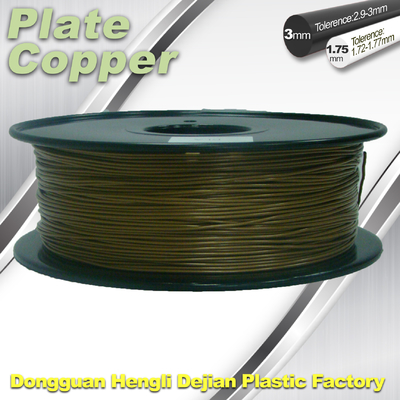 Material amistoso del PLA del filamento de la impresora del PLA 3D del cobre plateado de Eco para la impresión 3D