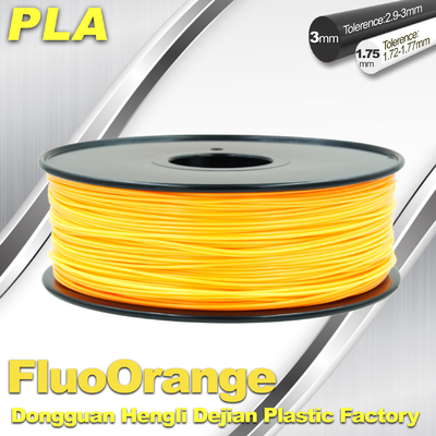 tiesura material de la impresión fluorescente del filamento 3D del PLA de 1.75m m alta