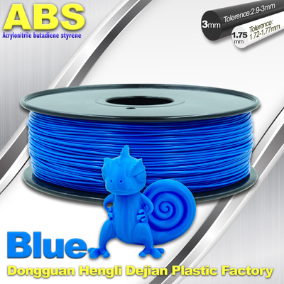 filamento azul de la fuerza material de la impresora 3D, materiales consumibles del filamento del ABS de 1.75m m/de 3.0m m