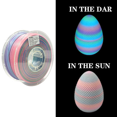 PINRUI Glow Rainbow PLA 1kg 1.75mm Cambiar el color en la oscuridad para la impresora 3D