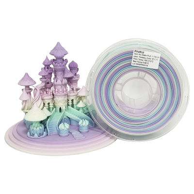 Impresora 3D PINRUI Filamento Matte Rainbow Color de ensueño 1.75mm 1kg Múltiples colores Se ajusta a la mayoría de las impresoras FDM
