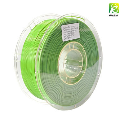 Filamento de impresión 3D PLA PINRUI 1kg bicolor sensible a la temperatura, seda que cambia de color por activación térmica para varillas de plástico